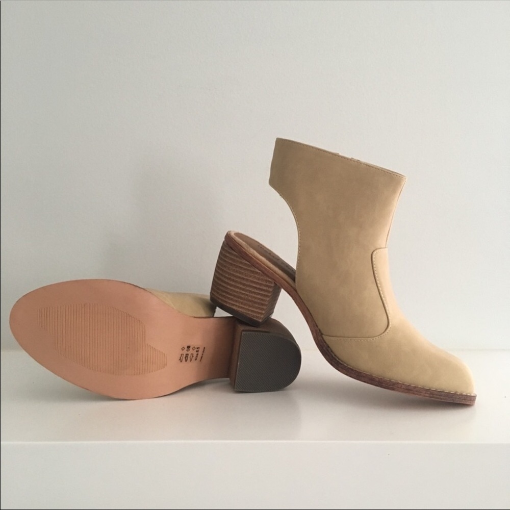 Open Back Tassel Heeled Boho Bootie Boot - Picture 3 of 5